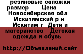 резиновые сапожки размер 28 › Цена ­ 400 - Новосибирская обл., Искитимский р-н, Искитим г. Дети и материнство » Детская одежда и обувь   